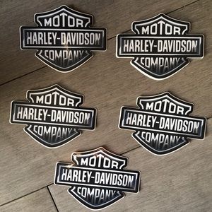 Harley-Davidson 4”x3” Barshield logo stickers 5pc pack